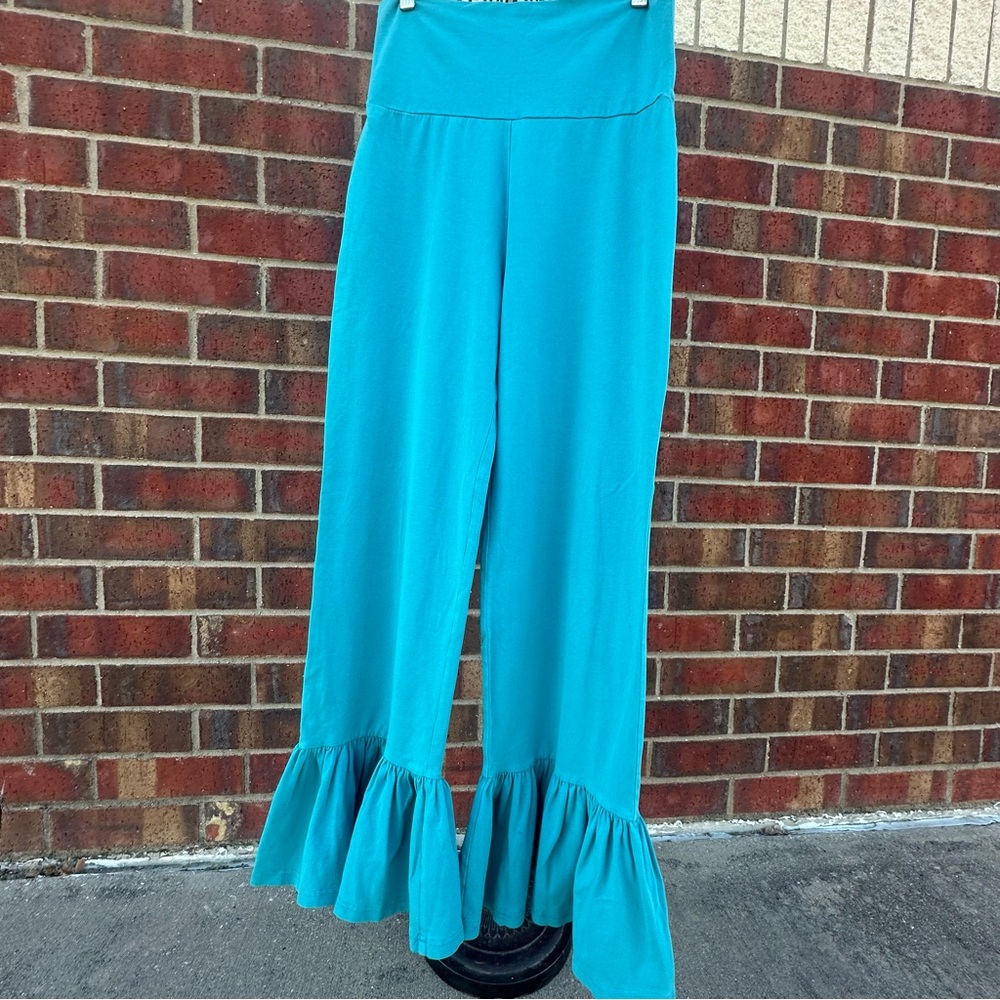 Matilda Jane Ruffle Pant Legging Yoga Cottagecore Feminine Lounge BOHO Stretch
